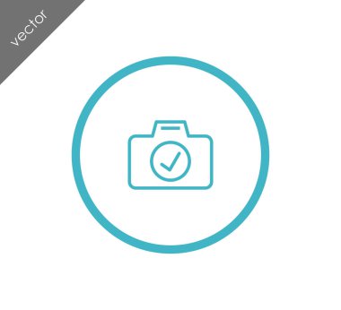 Kamera simgesi düz işareti