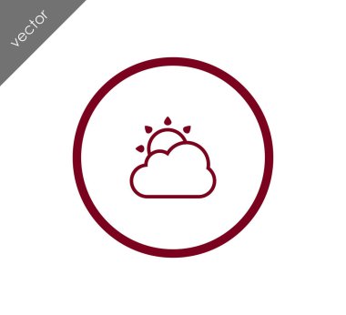 güneş ve bulut simgesi