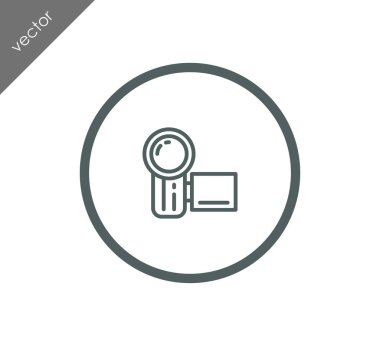 video kamera düz simgesi