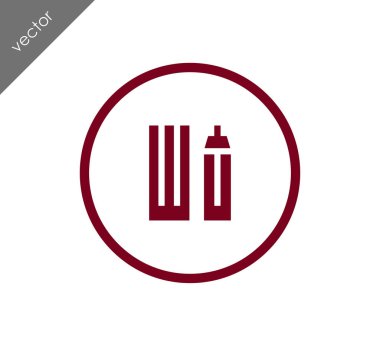 Cityscape düz simgesi