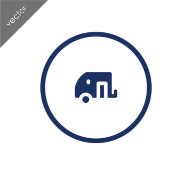 Karavan basit simgesi