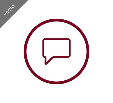 Konuşma balonu düz simgesinin 