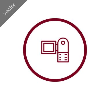 video kamera düz simgesi