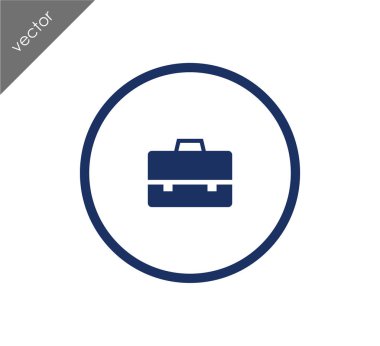 Evrak Çantası Düz Simgesi