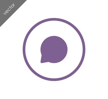 Konuşma balonu düz simgesinin 