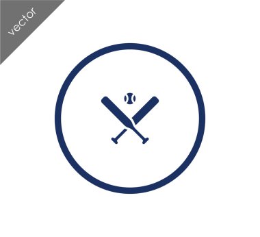 beyzbol sopaları ve top simgesi