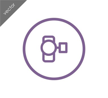 video kamera düz simgesi