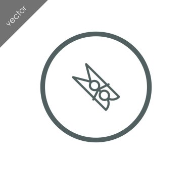 Clothespin düz simgesi