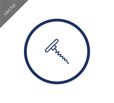 Tirbuşon düz simgesi