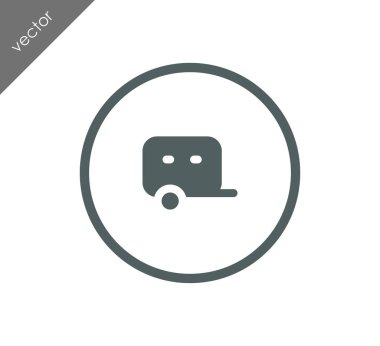 Karavan basit simgesi