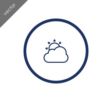 güneş ve bulut simgesi