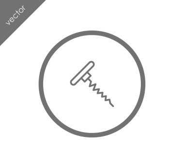 Tirbuşon düz simgesi