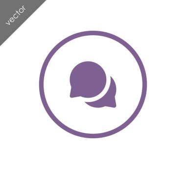 Görüşme düz simgesi