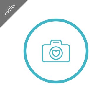 Kamera simgesi düz işareti