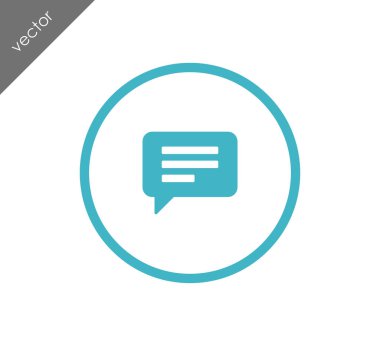 Sohbet simgesi. Yorum simgesi.