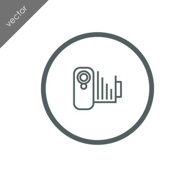 video kamera düz simgesi