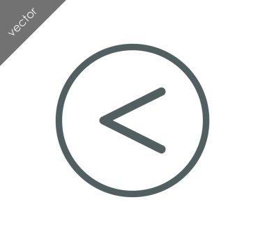 sol navigasyon ok simgesi