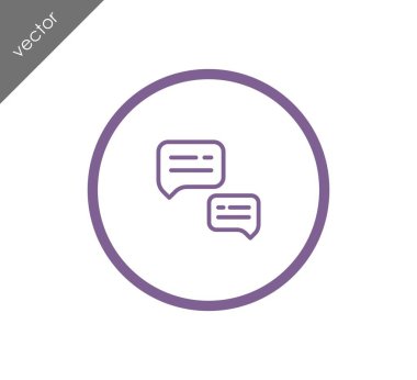 Görüşme düz simgesi