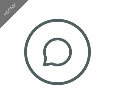 Konuşma balonu düz simgesinin 