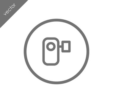 video kamera düz simgesi