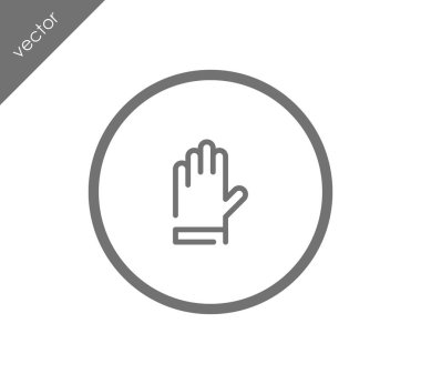 eldiven düz simgesi