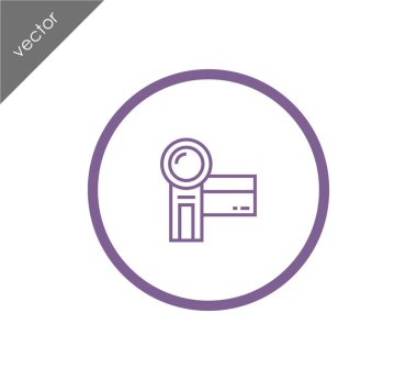 video kamera düz simgesi