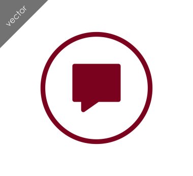 Konuşma balonu düz simgesinin 