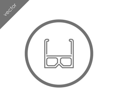 3d gözlük illüstrasyonu