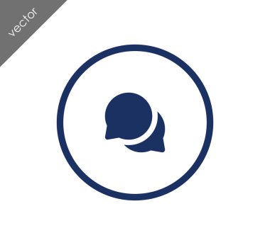 Görüşme düz simgesi