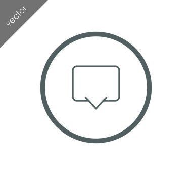 Konuşma balonu düz simgesinin 