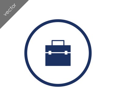 Evrak Çantası Düz Simgesi