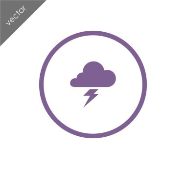 Yıldırım bulut simgesi