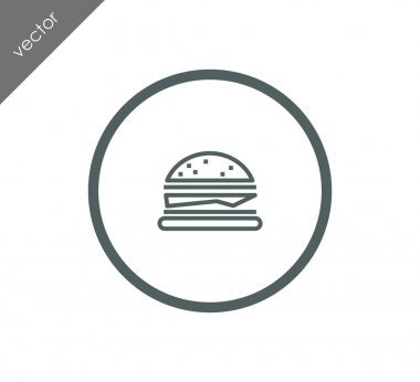 Burger düz simgesi