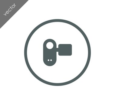 video kamera düz simgesi