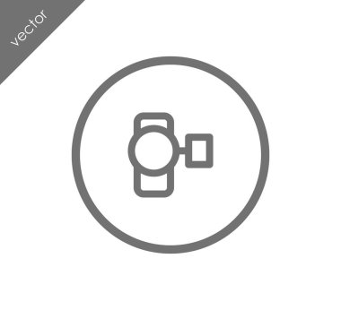 video kamera düz simgesi