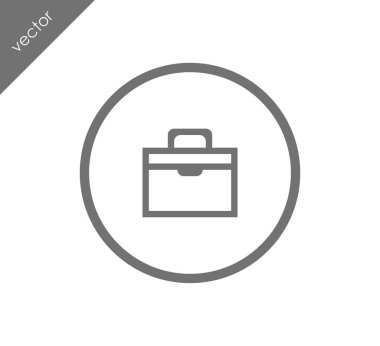 Evrak Çantası Düz Simgesi