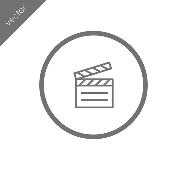 Ícone simples clapboard — Vetor de Stock