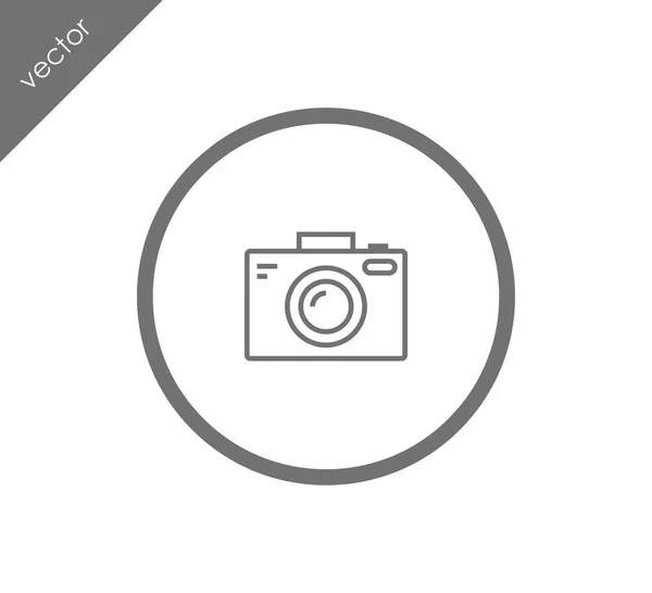 Illustrazione icona della fotocamera — Vettoriale Stock