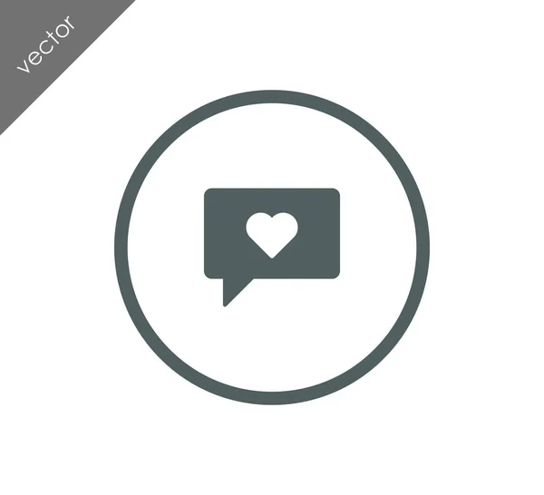 Láska konverzaci ikona — Stockový vektor