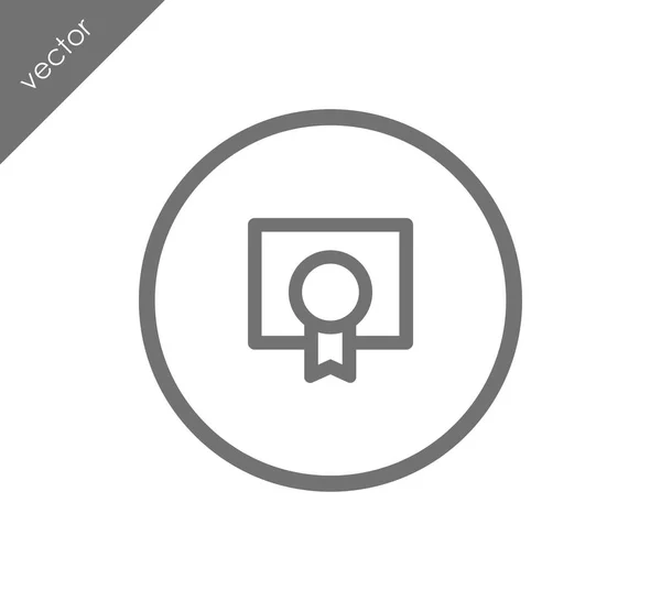 Certificaat pictogram illustratie — Stockvector