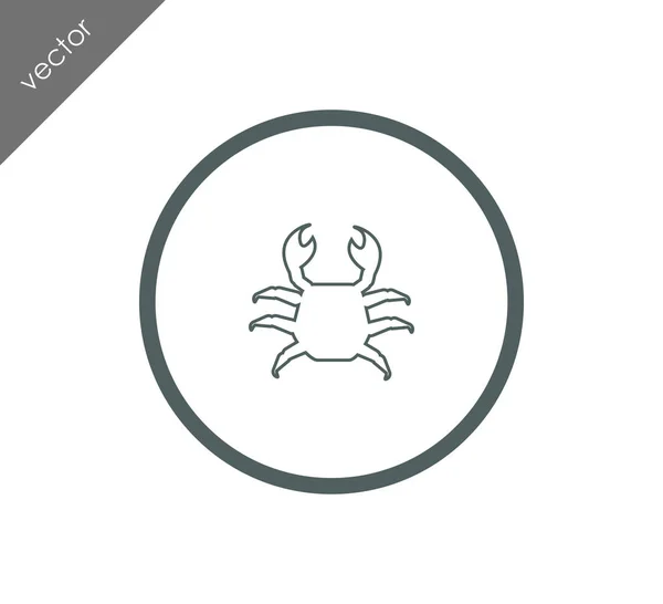 Illustration icône crabe — Image vectorielle