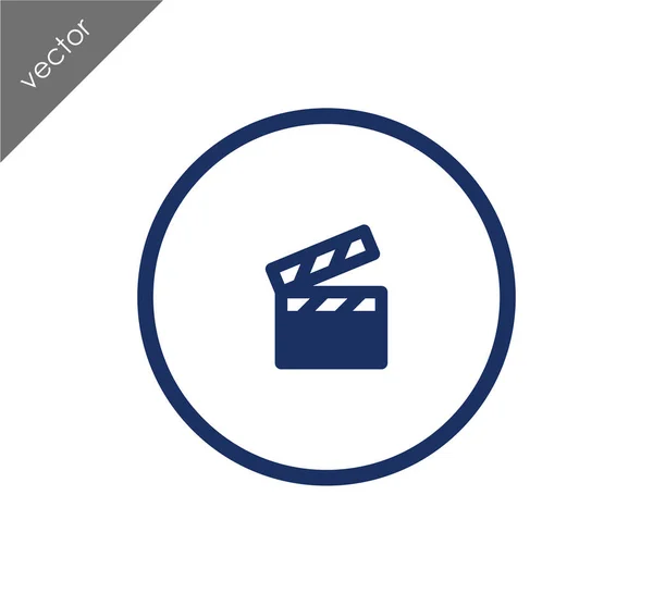 Clapboard icona semplice — Vettoriale Stock