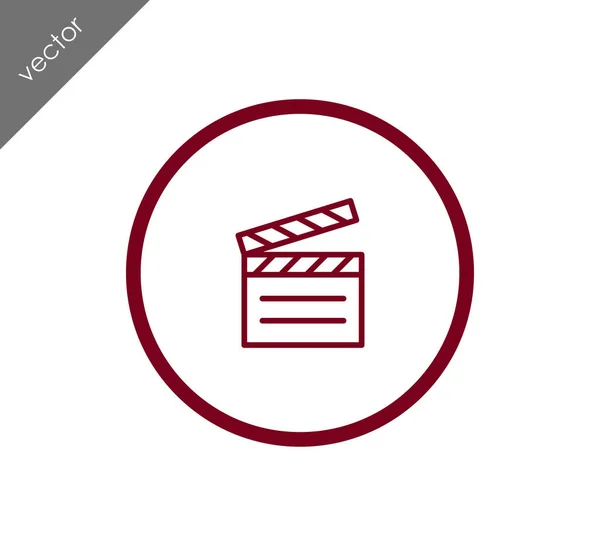 Clapboard icona semplice — Vettoriale Stock