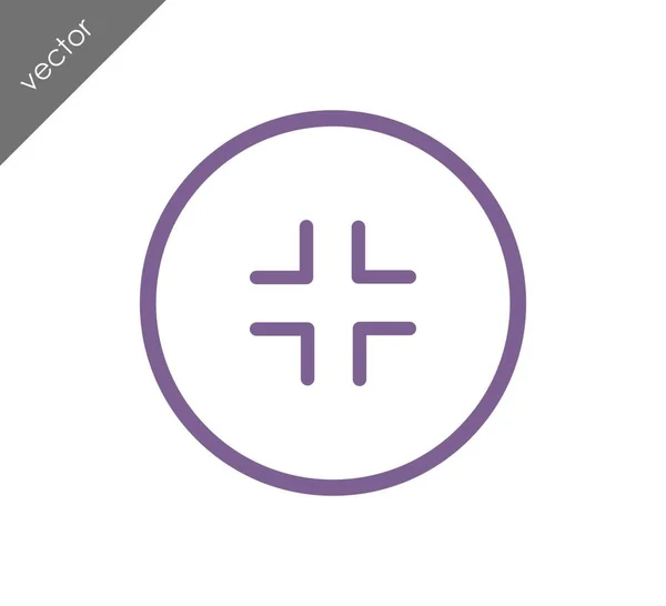 Signo de cruce icono — Vector de stock