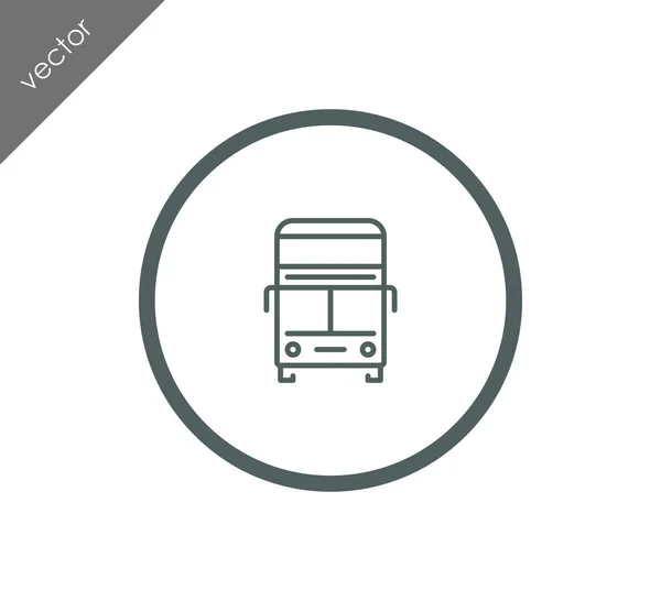 Çift katlı bus simgesi — Stok Vektör