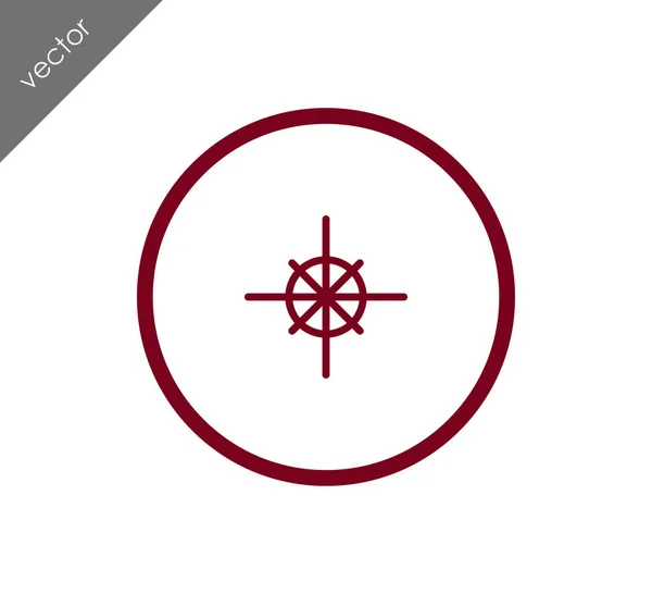 Kompasszeilen-Symbol — Stockvektor