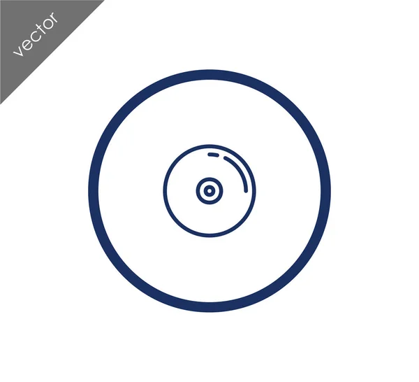 Icono plano CD — Vector de stock