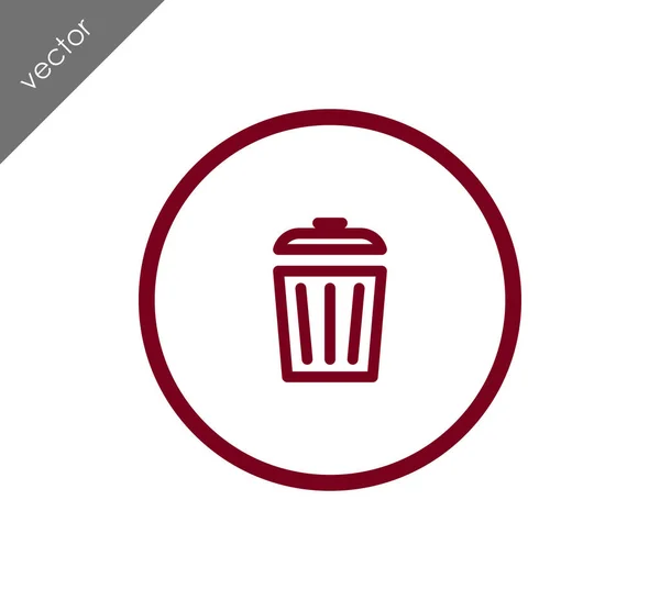 Garbage bin icon — Stock Vector