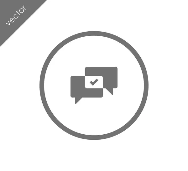 Bevestigde chat-pictogram — Stockvector