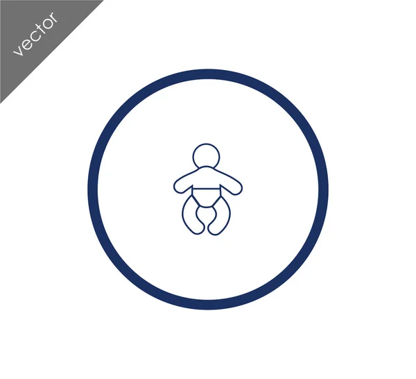 Bebé icono plano — Archivo Imágenes Vectoriales